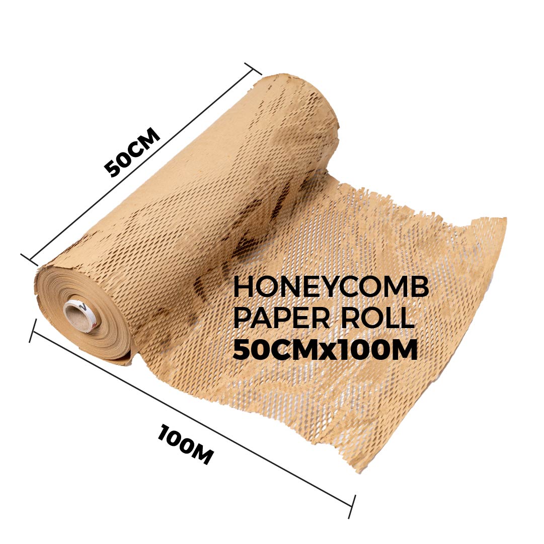 ورق خلية النحل الهانيكومب Honeycomb | رول كرافت عرض 50 سم × 100 متر- 150 متر عند التمدد