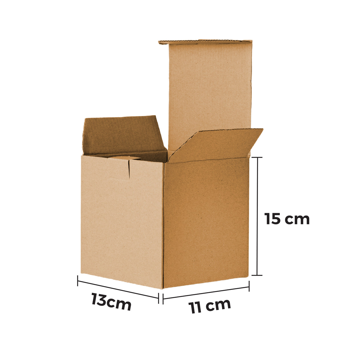 Open kraft ecommerce shipping box ready to be packed with honeycomb paper